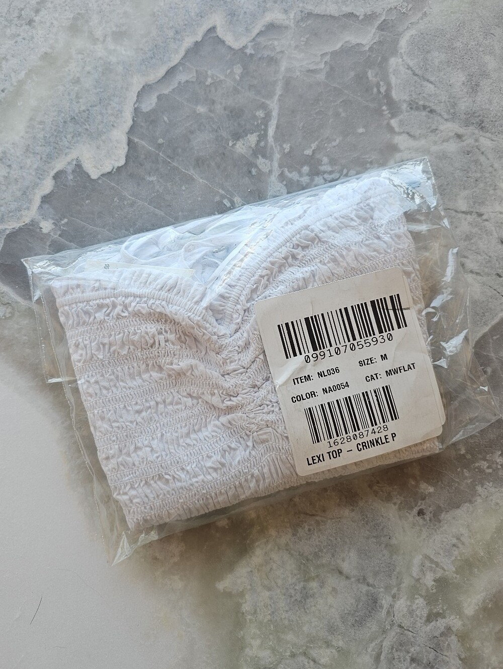 NWT Madewell Lexi Crinkle Crop Top - Picture 3 of 3